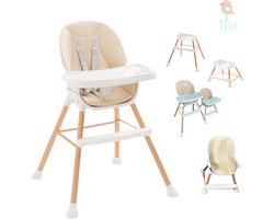 Meegroei Kinderstoel met Eetblad – Kinderstoel - Baby stoel - In Hoogte Verstelbaar – Peuter stoel – Tissy