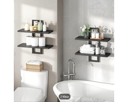 Meerdelige wandkasten met stevige draagvermogen, wandplanken in Scandinavische stijl voor keuken en badkamer, multifunctioneel opbergrek voor de woonkamer