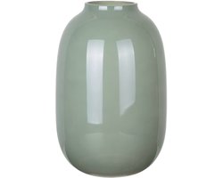 Mega Collections Bloemenvaas Oval Beauty - jade groen - glas - D17 x H25 cm