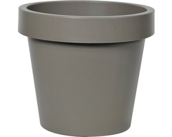 Mega Collections Plantenpot/bloempot - kunststof - taupe/bruin - buiten - D50 x H44 cm