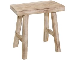 Mega Collections Zit krukje - stoeltje - voor kinderen - Decowood - 40 x 22 x 26 cm - rechthoek - plantentafel - verhoger