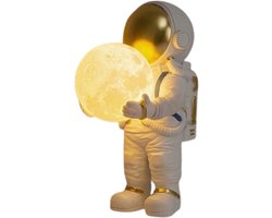 Mega grote Astronaut LED lamp - Kinderkamer - Maan - Slaapkamer - Cadeau voor kinderen - Tafellamp - Decoratie - Ruimte - Wereldbol