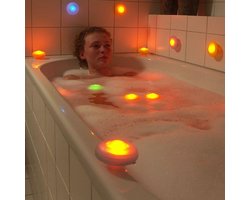 Megatopper - bad lampjes - 2 sets van 2 in kleur veranderende lampjes voor in de badkamer - Spa light - Sfeer - Sfeerverlichting