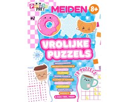 MEIDEN Puzzelpret 2 - Puzzelboek - Puzzelboek Kinderen - Puzzelboeken - Sudoku Kinderen - Puzzelen - Puzzels - Puzzel - Puzzel boek - Speelgoed - Knutselen - DIY - Breinbreker - Speelgoed Meisjes - Meisje - Vakantieboek - Cadeau - Creatief - Raadsels