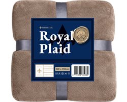 Meilleur Plaid - 120 x 150 cm - Taupe - Zachte plaid voor bank, bed en decoratie