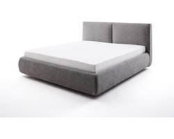 Meise Möbel Atesio gestoffeerd bed incl. bedbodem houten voet stoffen bekleding