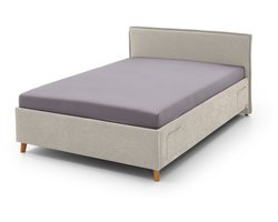 Meise Möbel Fun gestoffeerd bed incl. bedbodem massief eikenhouten lattenbodem
