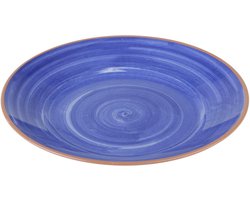 Melamine bord dienblad blauw Ø 405 x 55 cm - LA VIDA 84170 met zee design
