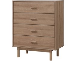 Melanie-Commode - 4-laden - Eikenlook