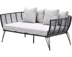 Melissa divanbed - carbon black - rope lava black - valley sand