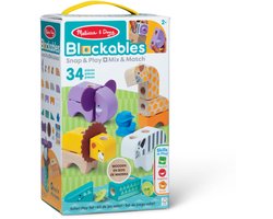 Melissa & Doug – Blockables™ Safari speelset – met draagbare bewaardoos