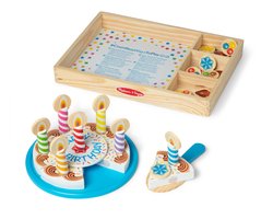 Melissa & Doug - Houten verjaardagstaart - 34-delig - Met opbergkist