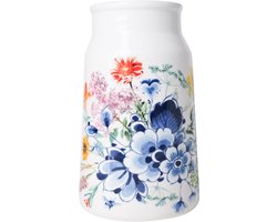 Melkbus vaas Wildbloemen Bloementuintje - Keramiek - 25,5 cm