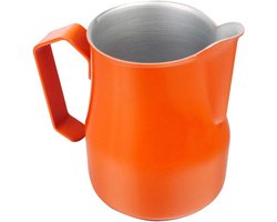 Melkopschuimkan - Koffiekan Barista - Latte Art Maken - Druppelloze Tuit - 500ML - Oranje