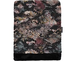 Melli Mello Luxe Plaid 130x170cm - Slangenprint - Luxe Fleecedeken: Plaid voor Stijlvolle Decoratie- Flanel Fleece Plaid voor Bank, Bed en Decoratie - Extra Zacht en Comfortabel- Keep Me Wild