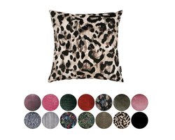 Melli Mello Most Wanted - Sierkussen - 45x45cm - Luipaard - Velvet - Inclusief binnen kussen - met print