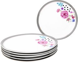 Melli Mello - Nora - Dinerborden Set 6 stuks - Porselein - Bloemenprint - Gouden Rand