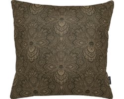 Melli Mello - Paisley World Sierkussen - 45x45 cm - Velvet - Diepbruin Goud - Dubbelzijdig