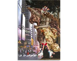 Melli Mello - Wall Art- 70x100cm - Plexiglas - Interieur - Rollin' Through New York - Woonaccessoire - Wanddecoratie - Kunst - Art - Schilderij – Poster