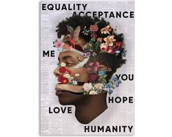 Melli Mello - We're all equals - Wall art - 70x100cm - Plexiglas - Woonaccessoire - Wanddecoratie - Kunst - Art - Interieur - Schilderij - Poster