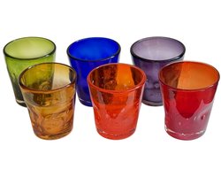 Memento-Dune Rainbow glazen 6-delige set - gekleurd - 30 cl