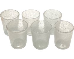 Memento-Originale drinkglazen - 6-delige set - helder-wit - 30 cl - handgemaakt