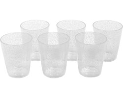Memento-Synth kunststof drinkglazen - 6-delige set - wit - 33 cl