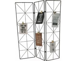 Memobord Metaal zwart 54x58cm - Memorek - Decorek - VTwonen stalen decoratie rek - Wandrek