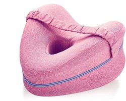 Memory Foam Leg Lift Pillow - Unisex - Geschikt voor zijslapers - Verlicht ischias, beenpijn - Geschikt voor zwangere vrouwen - Memory Foam Materiaal - 24*22*13cm-Roze