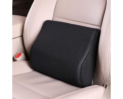 Memory Foam Lumbale Ondersteuning Kussen voor Auto - Mid/Onderrug Ondersteuning Kussen voor Autostoel (zwart) met Livtribe