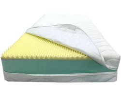 Memory Foam Matras - Schuimmatras Traagschuim Matras - Comfortabel Slapen - Massage Effect Toplaag - 110x190 cm - Geel