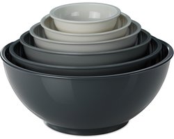 mengkom - 6-delige set - stapelbaar - kunststof