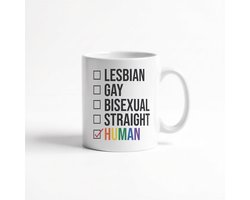 Mensenrechten Koffiemok, Gelijkheid Trots Mok, LGBTQ+ Ally Geschenk, Regenboog Inclusie Beker, Humanitaire Verklaring Drinkware Cadeau