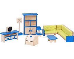 Mentari - Poppenhuis meubeltjes woonkamer hout