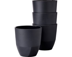 Mepal beker Silueta – 4x 200 ml – Koffiebeker – Nordic black