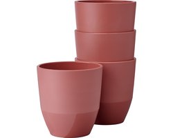 Mepal beker Silueta – 4x 200 ml – Koffiebeker – Vivid mauve