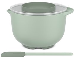 Mepal Beslagkom 3-delig (beslagkom + deksel + spatel) Chef it - Schaal - Hittebestendige silliconen: tot 250°C - Magnetron- en vaatwasmachinebestendig - Bakspullen - Nordic sage