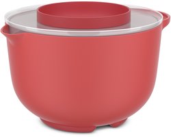 Mepal Beslagkom met spatdeksel Chef it - 3000 ml - Schaal - Magnetron- en vaatwasmachinebestendig - Bakspullen - Coral