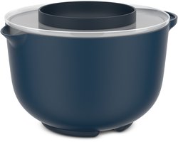 Mepal Beslagkom met spatdeksel Chef it - 3000 ml - Schaal - Magnetron- en vaatwasmachinebestendig - Bakspullen - Navy