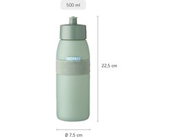 Mepal Bidon Ellipse Nordic Sage 500 ml