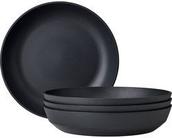 Mepal diep bord Silueta – 4 stuks – Dinerborden – Nordic black
