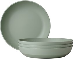 Mepal diep bord Silueta – 4 stuks – Dinerborden – Nordic sage