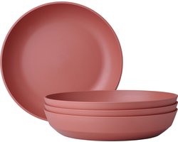 Mepal diep bord Silueta – 4 stuks – Dinerborden – Vivid mauve
