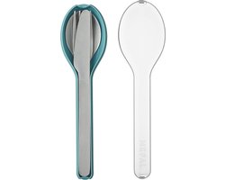 Mepal - Ellipse bestekset 3-delig - Mes, vork en lepel - RVS - Nordic green