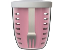 Mepal - Ellipse fruit & veggie pot - 600 ml - Incl. vorkje - Nordic pink