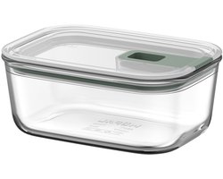 Mepal Glazen Vershouddoos EasyClip - 700 ml - Glazen vershoudbakjes met schuifsluiting - Geschikt voor magnetron, (stoom)oven, koelkast en vriezer - Nordic sage