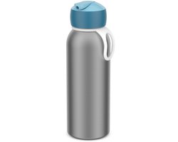 Mepal isoleerfles flip-up Campus - 350 ml - 12 uur koud / 9 uur warm - Drinkfles met rietje voor kinderen - Cool blue