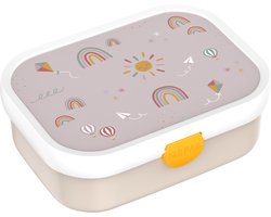 Mepal Lunchbox Campus - 750 ml - Broodtrommel met vakjes voor kinderen - Geschikt voor 4 boterhammen - Sunshine & Rainbow