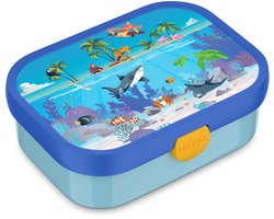 Mepal Lunchbox Campus - 750 ml - Broodtrommel met vakjes voor kinderen - Geschikt voor 4 boterhammen - Tropical Ocean