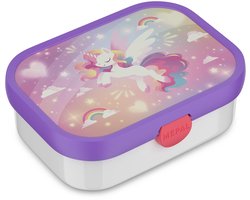 Mepal lunchbox Campus - 750 ml - Broodtrommel met vakjes voor kinderen - Geschikt voor 4 boterhammen - Unicorn Glow